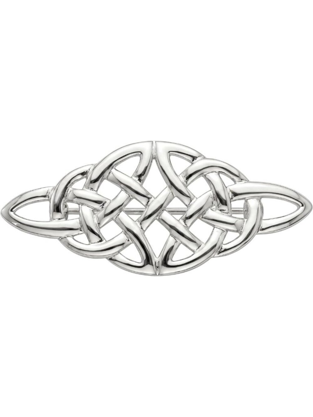 925 Sterling Silver Celtic Brooch Pin for Women - Elegant Jewelry Gift Box, 48mm